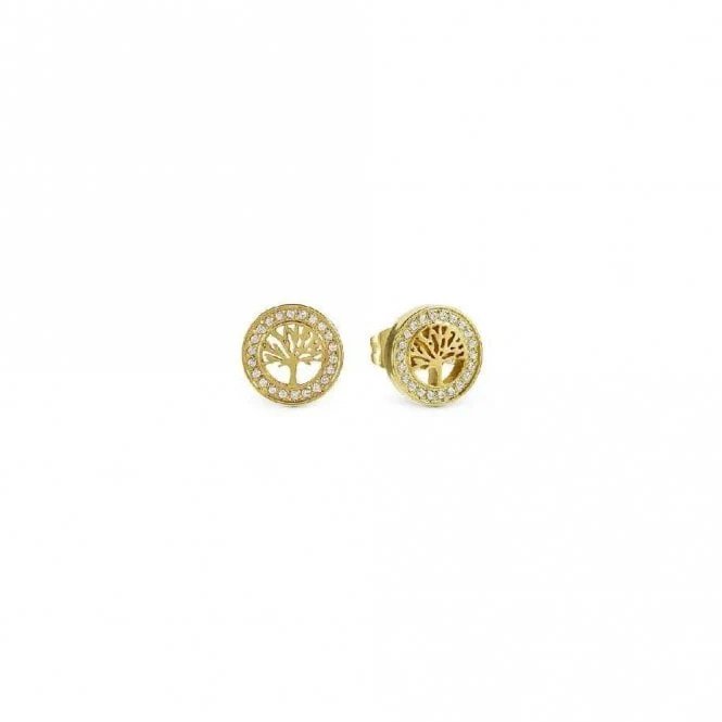 Soffio D'amore Tree of Life Earrings in Gold with CZ