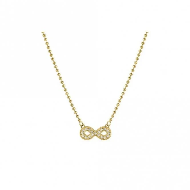Soffio D'amore Infinite Necklace in Gold with CZ