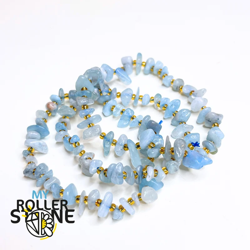 Aquamarin-Chips-Armband