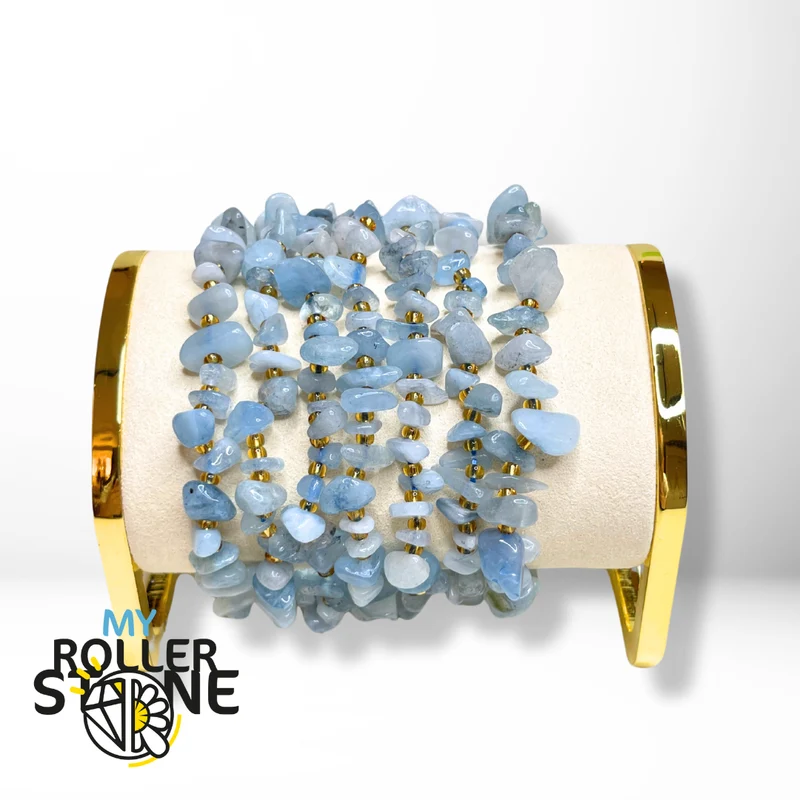 Aquamarin-Chips-Armband