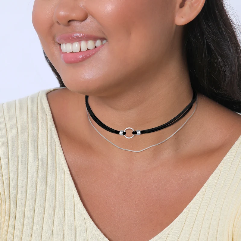 Choker Kreis | Kunstleder