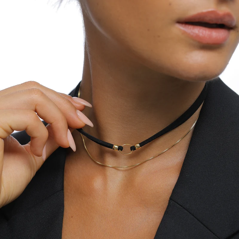 Choker Kreis | Kunstleder