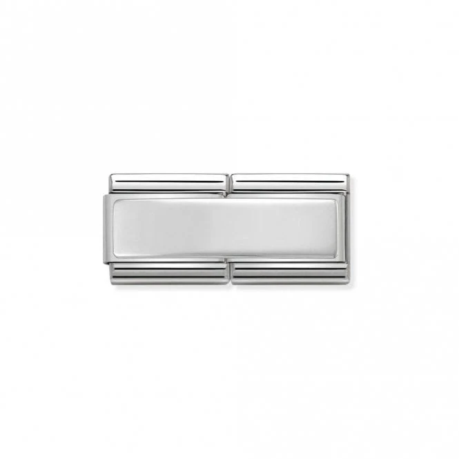 Classic Silver Engravable Double Plate Charms