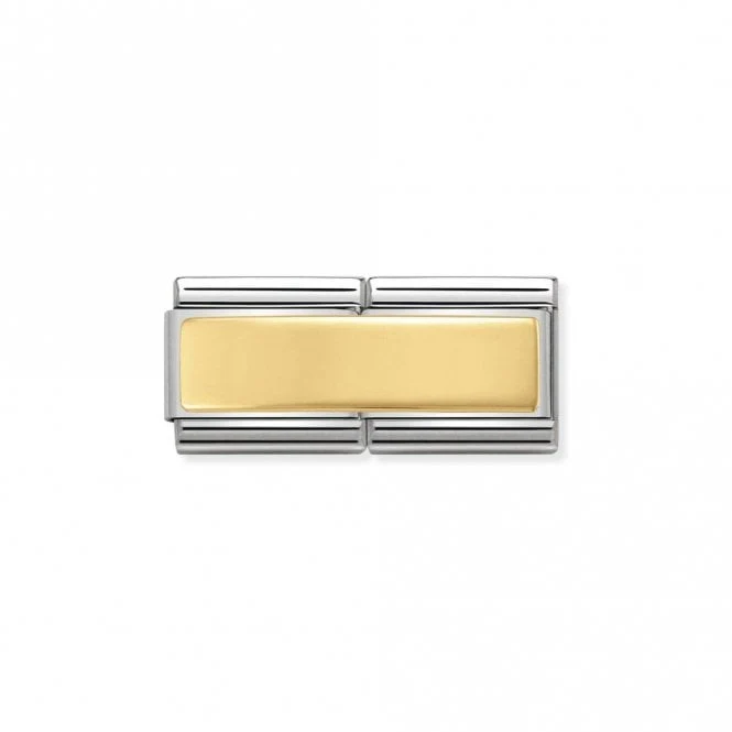 Classic Gold Engravable Double Plate Charms