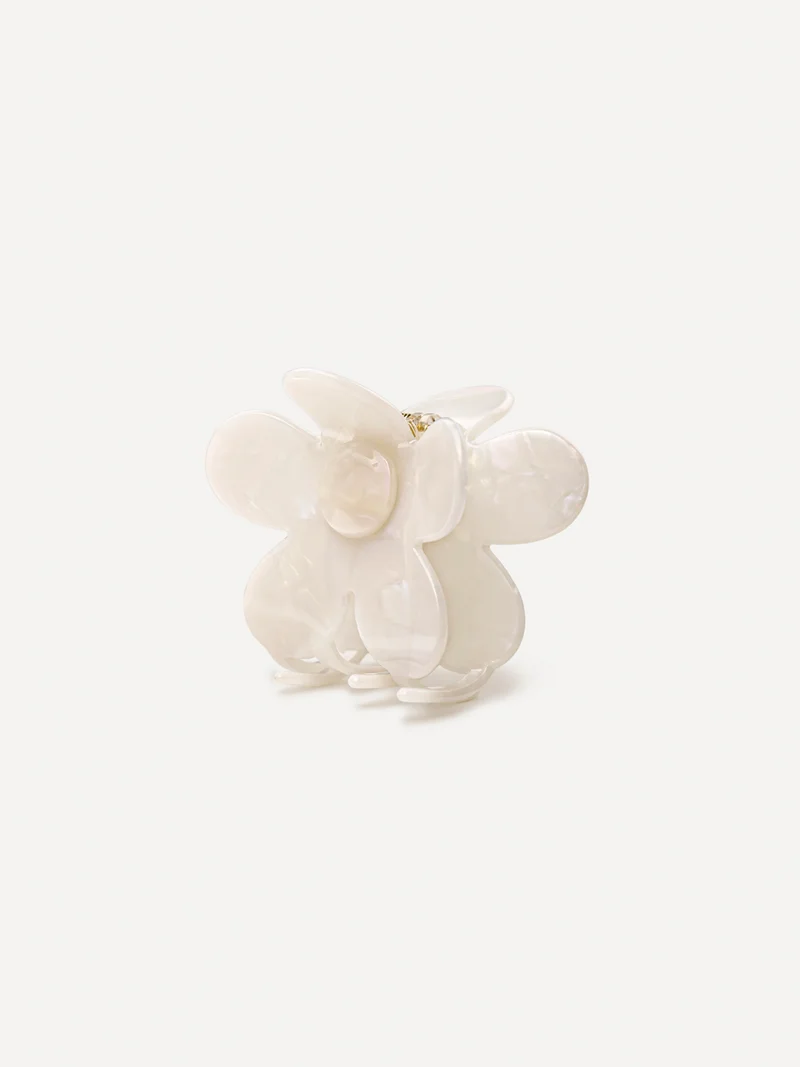 Serene Flower White Haarklammer