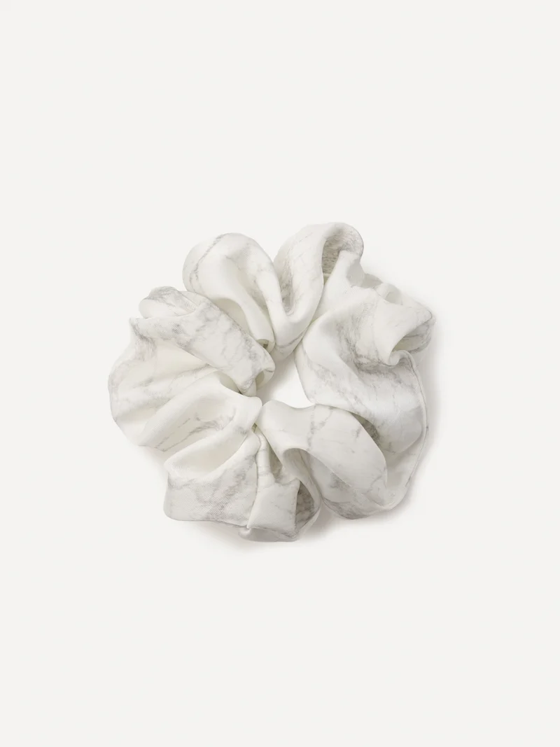Serene Flow White Scrunchie