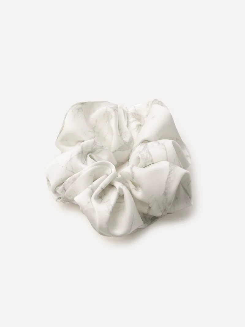 Serene Flow White Scrunchie