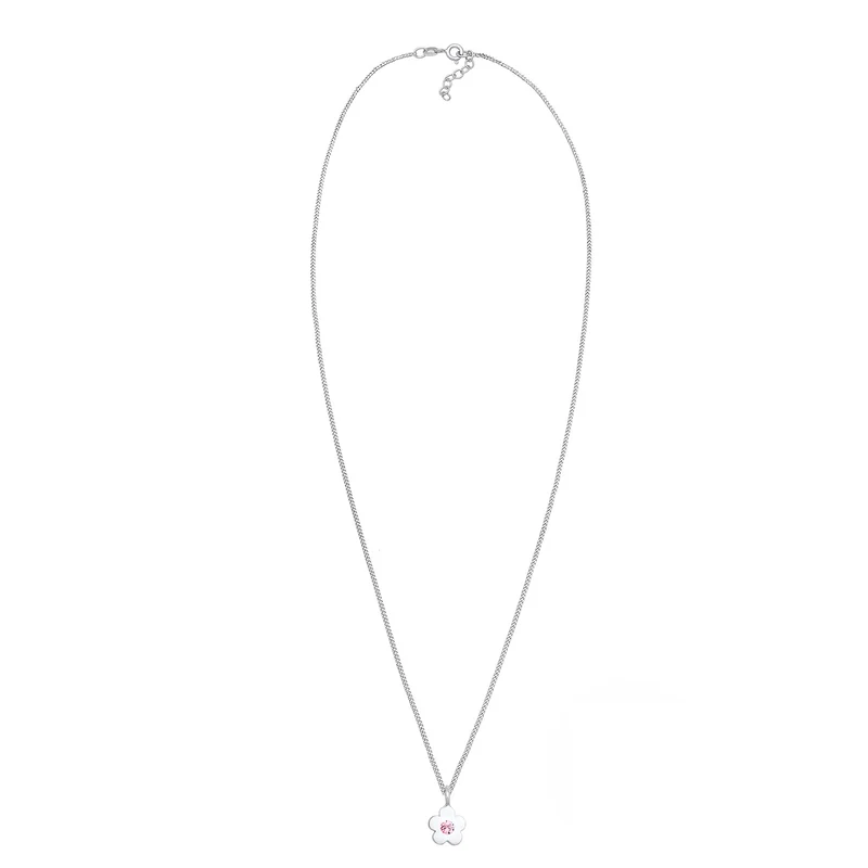 Halskette Blume | Mit Kristallen von Swarovski® (Rosa)