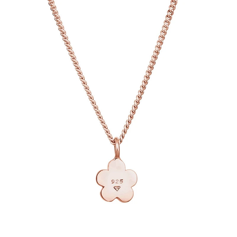 Halskette Blume | Mit Kristallen von Swarovski® (Rosa)