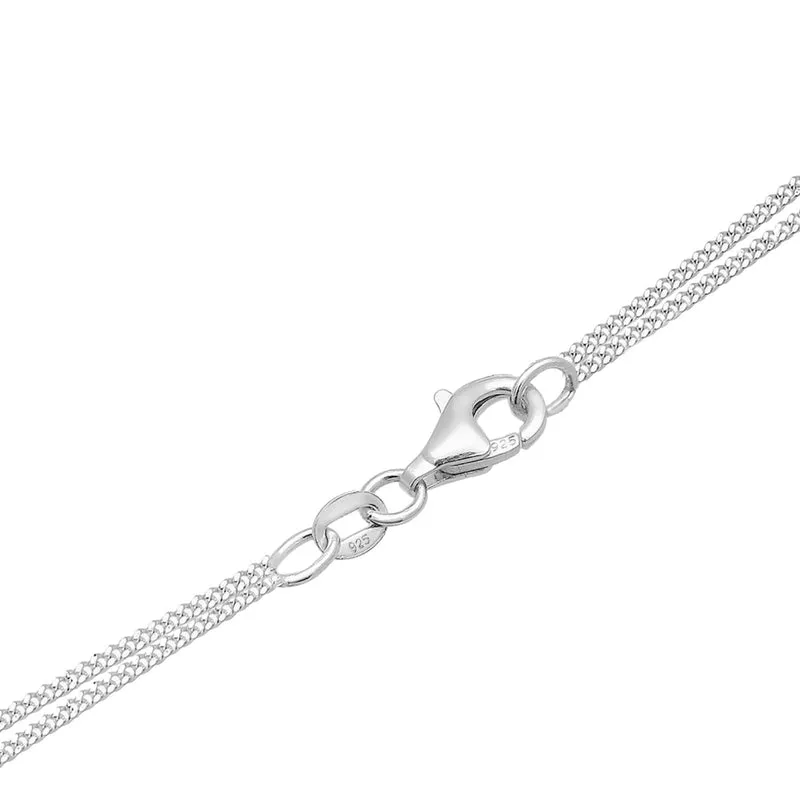 Layer-Halskette Herz | Mit Kristallen von Swarovski® (Weiß)