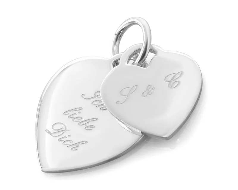 HERZANHÄNGER MIT GRAVUR, KETTENANHÄNGER, LIEBES SCHMUCK, LIEBE