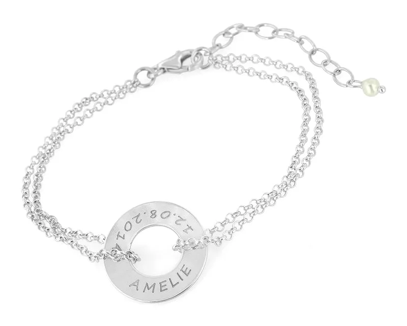 SILBERARMBAND MIT GRAVUR, ARMBAND MIT NAMEN, NAMENSSCHMUCK