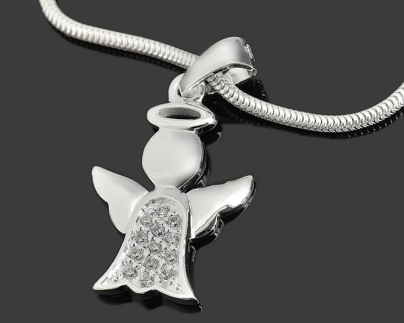 ENGELKETTE 925 SILBER, ENGEL HALSKETTE ENGELCHEN TAUFE GESCHENK