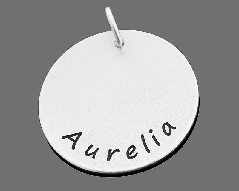 SILBERANHÄNGER MIT GRAVUR, NAMENSPLÄTTCHEN, KETTENANHÄNGER MIT NAMEN, SILBERSCHMUCK