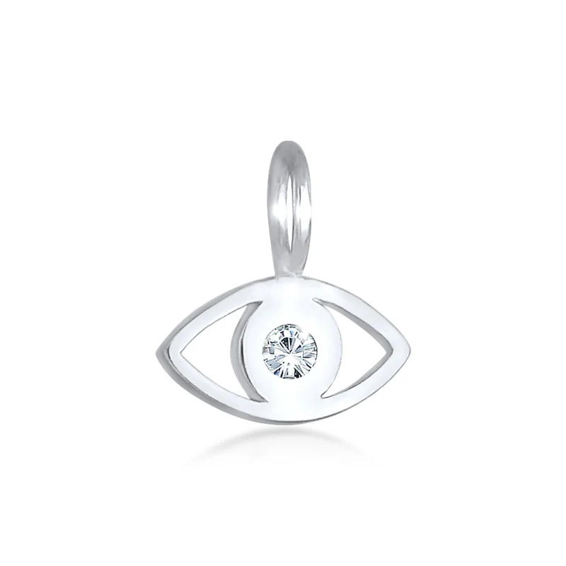 Anhänger Evil Eye | Mit Kristallen von Swarovski® (Weiß)