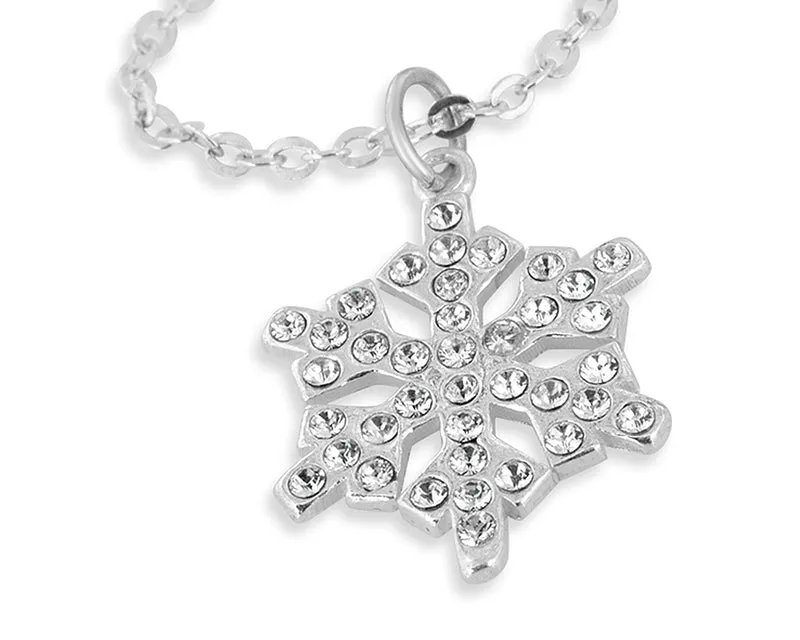 DAMENSCHMUCK, KETTE MIT SCHNEEFLOCKE, SILBERKETTE MIT ANHÄNGER