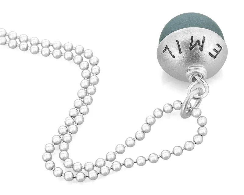 NAMENSPERLE 925 SILBER GRAVUR DAMEN HALSKETTE PERLE SCHMUCK