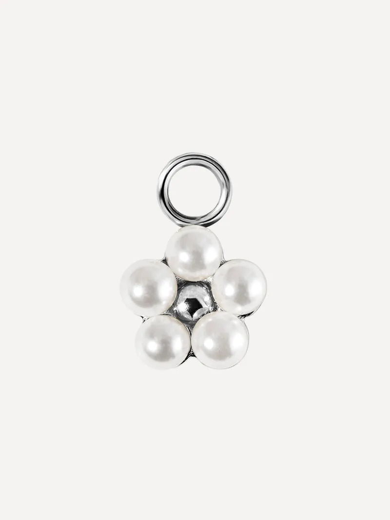 8,6x8,4mm Pearl Blossom Ohrring-Charm