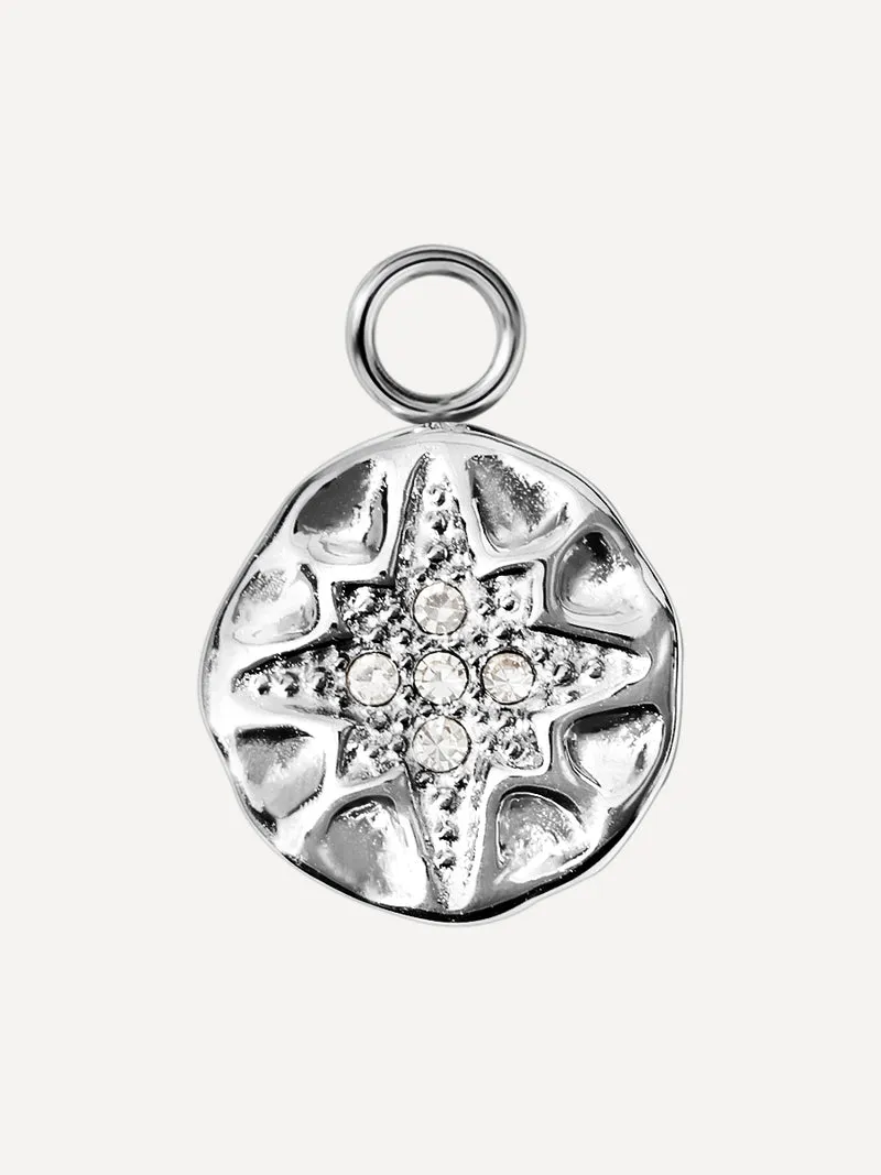 12,3x12,3mm Snowflake Glow Ohrring-Charm