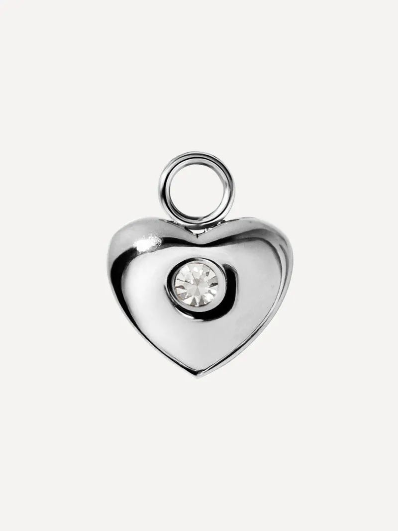 10,6x8,5mm Stellar Heart Ohrring-Charm