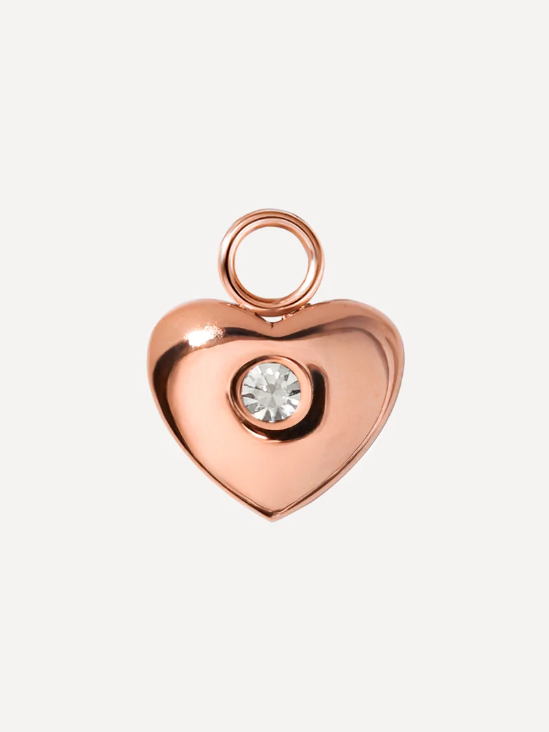 10,6x8,5mm Stellar Heart Ohrring-Charm