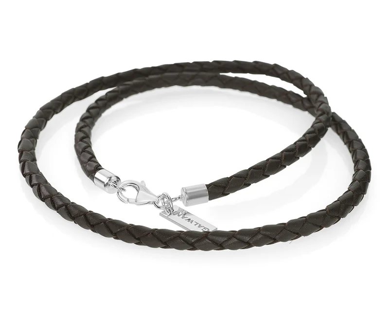 LEDERKETTE GEFLOCHTEN 4 MM IN SCHWARZ ODER BRAUN, LEDERSCHMUCK