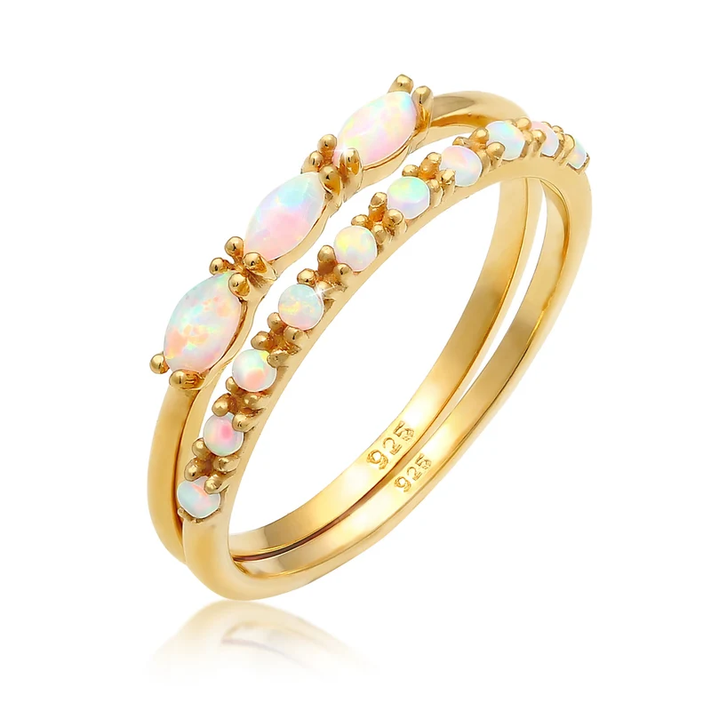 Ringset | Opal ( Weiß )