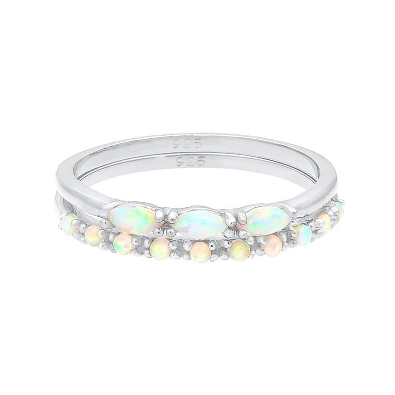 Ringset | Opal ( Weiß )