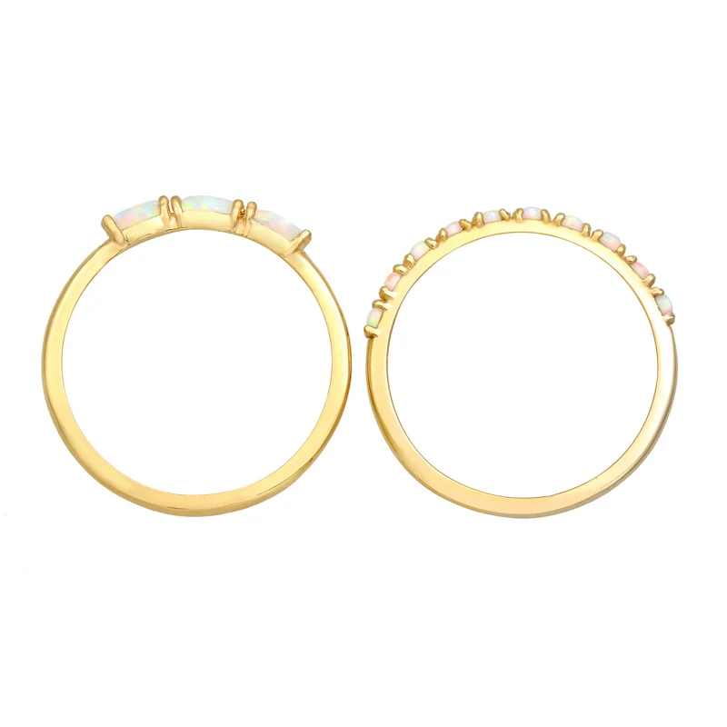 Ringset | Opal ( Weiß )