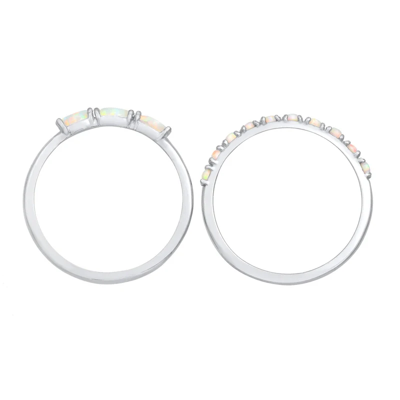 Ringset | Opal ( Weiß )