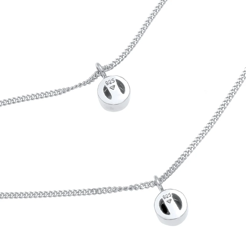 Layer-Halskette | Mit Kristallen von Swarovski® (Weiß & Schwarz)