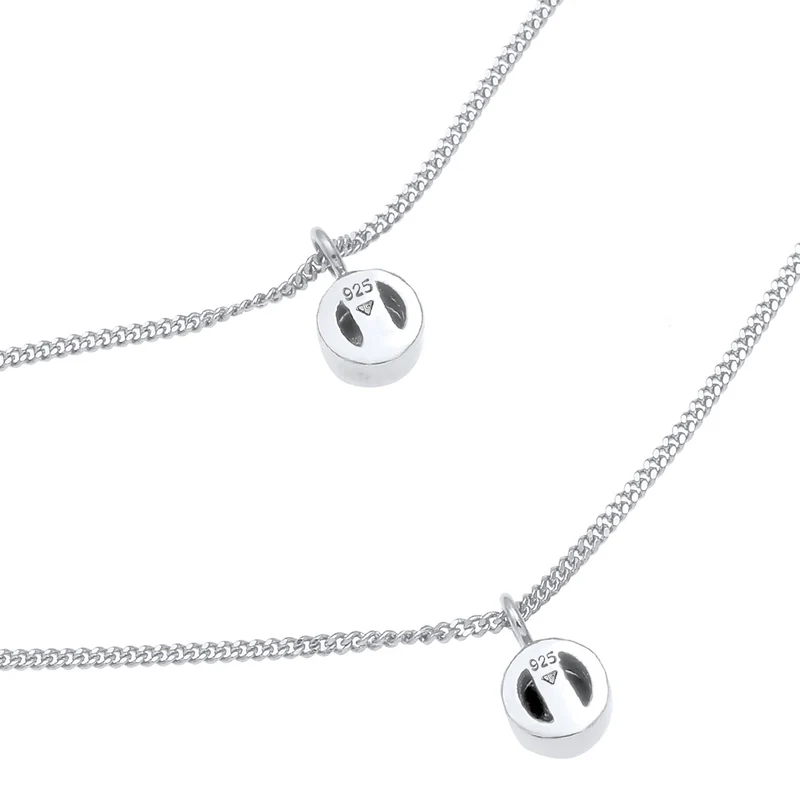 Layer-Halskette | Mit Kristallen von Swarovski® (Weiß & Schwarz)