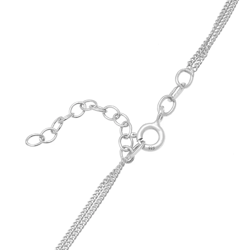 Layer-Halskette | Mit Kristallen von Swarovski® (Weiß & Schwarz)
