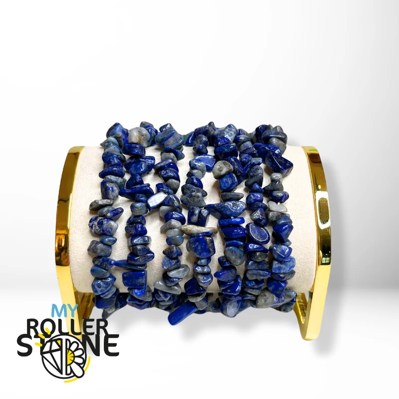 Lapislazuli-Chip-Armband