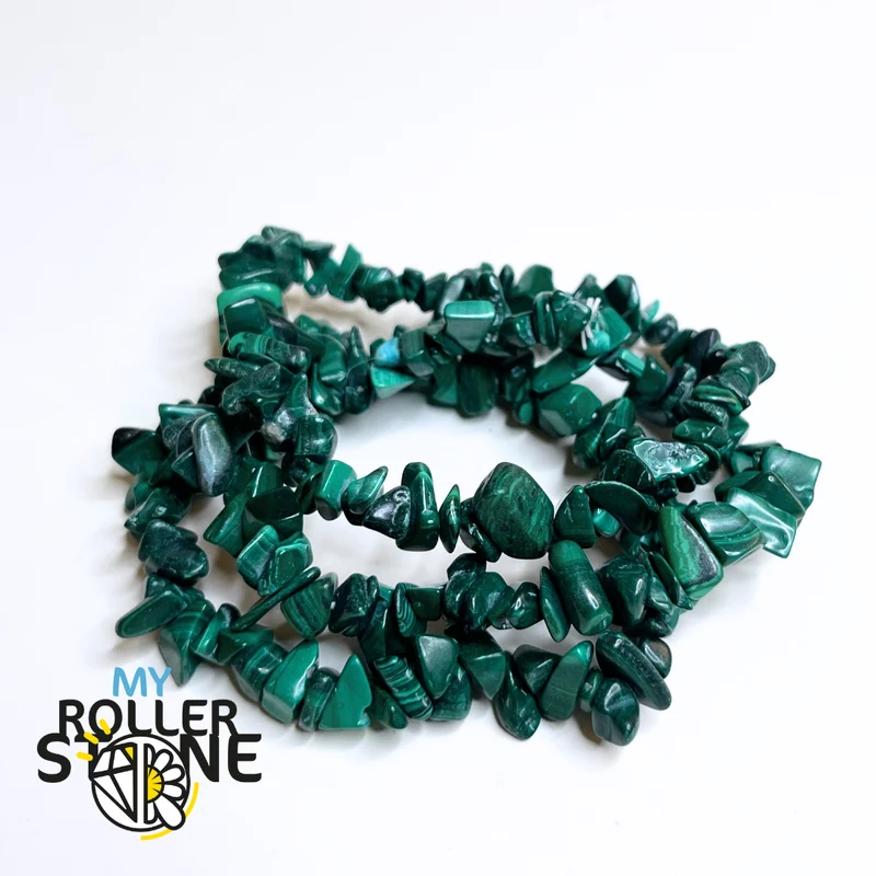 Malachit-Chip-Armband