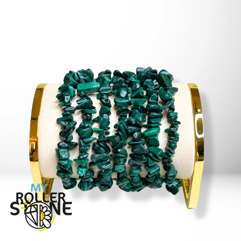 Malachit-Chip-Armband