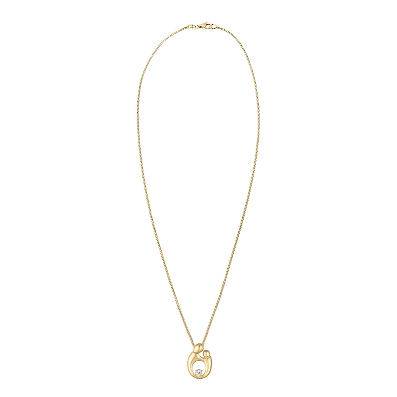 Halskette Mutter Kind | Diamant (Weiß, 0,03 ct)