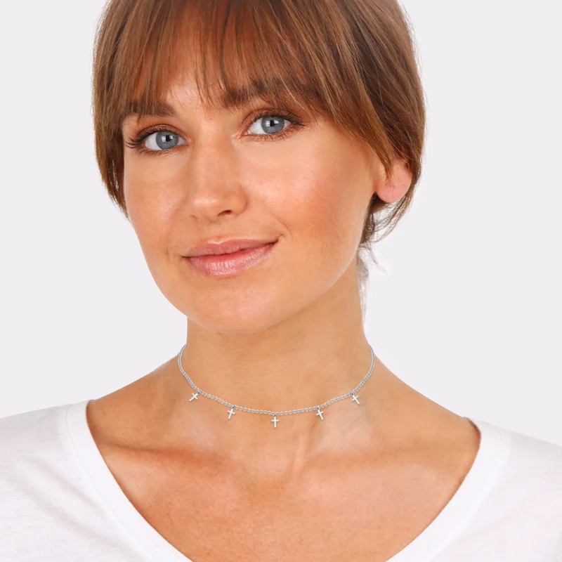 Choker Kreuz Anhänger