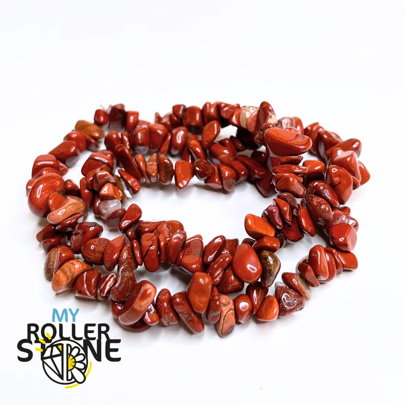 Chips-Armband aus rotem Jaspis