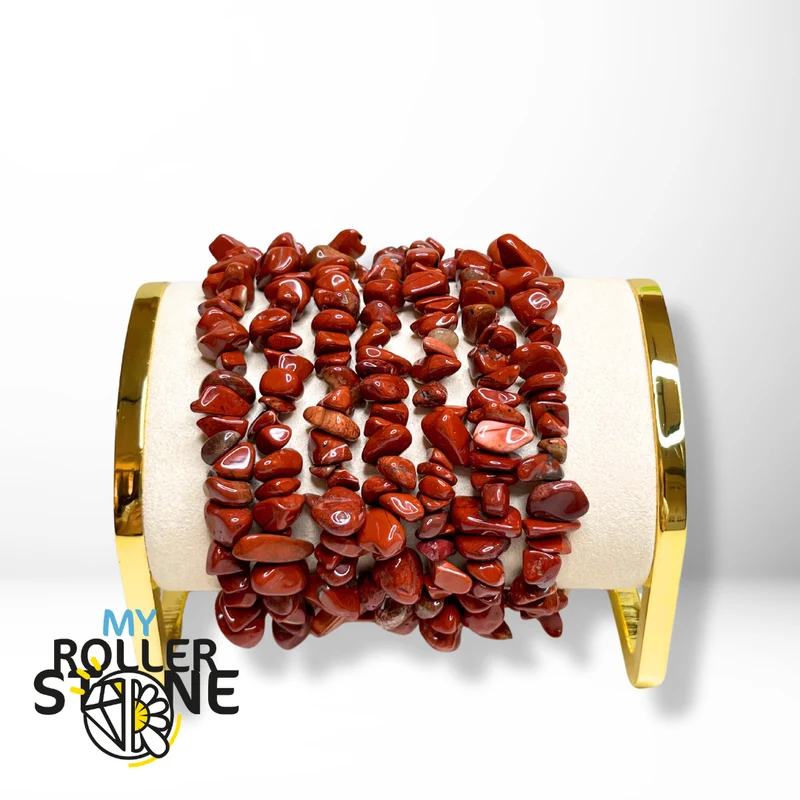 Chips-Armband aus rotem Jaspis