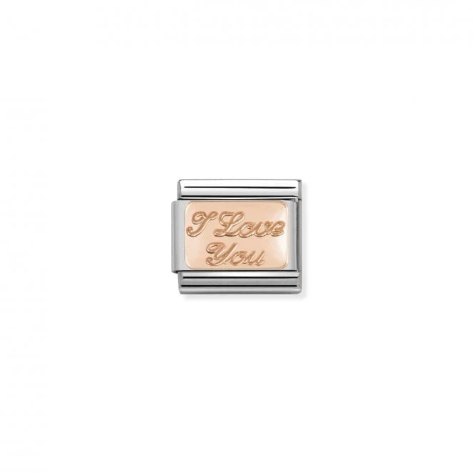 Classic Rose Gold I Love You Love & Hearts Charms