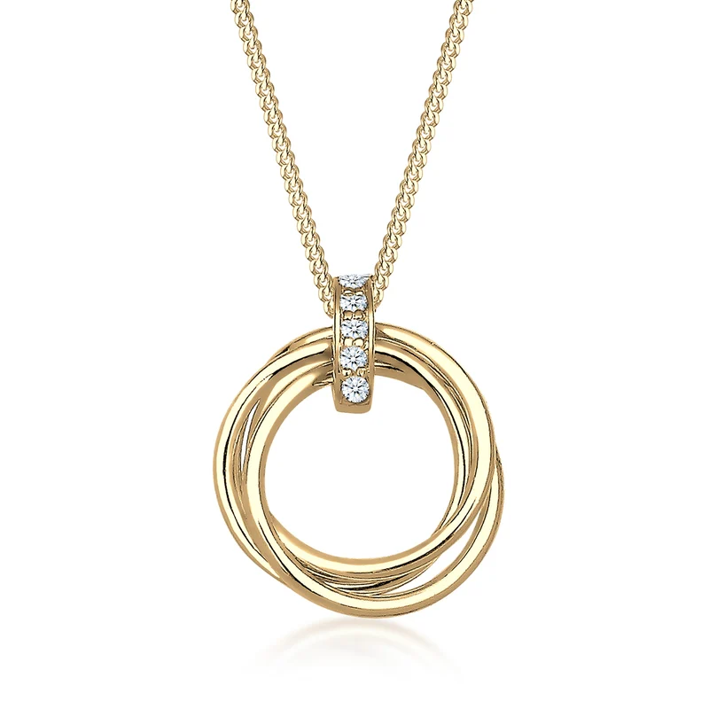 Halskette Kreis | Diamant (Weiß, 0.025 ct)