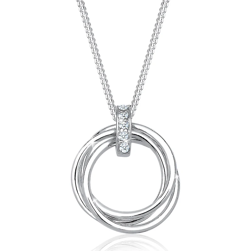 Halskette Kreis | Diamant (Weiß, 0.025 ct)