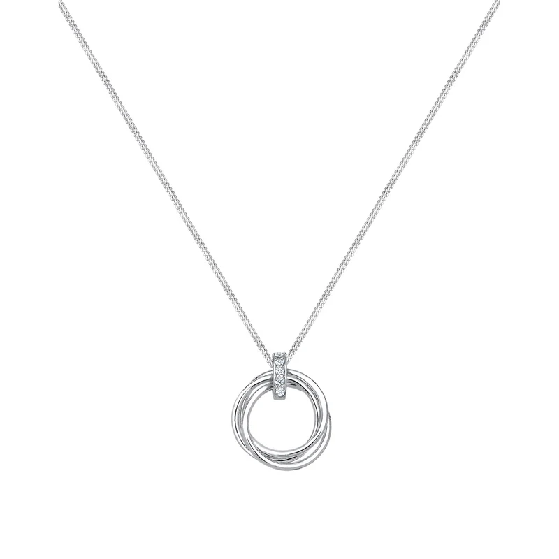 Halskette Kreis | Diamant (Weiß, 0.025 ct)