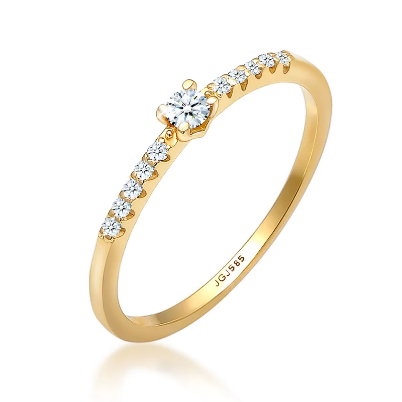 Verlobungsring | Diamant ( Weiß, 0,11 ct )