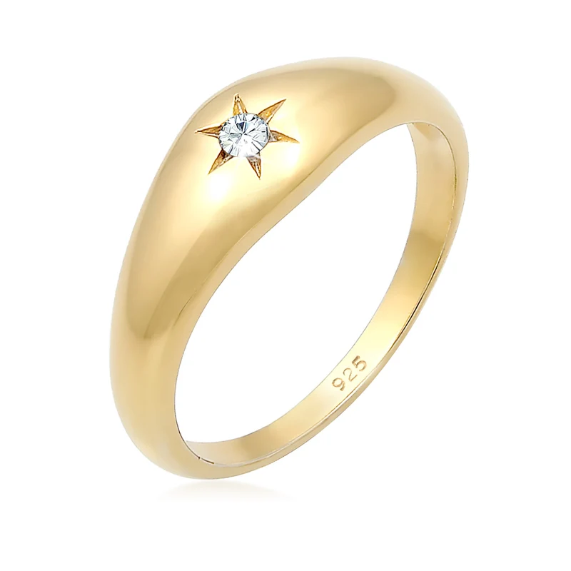 Siegelring Astro | Mit Kristallen von Swarovski® (Weiß)
