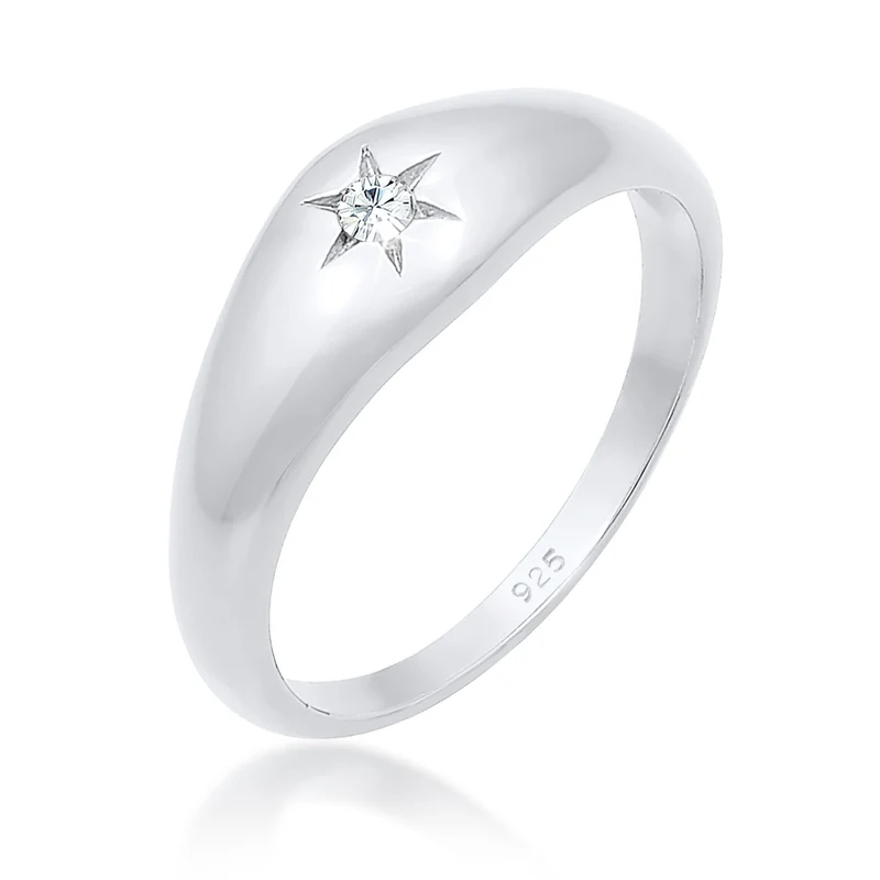 Siegelring Astro | Mit Kristallen von Swarovski® (Weiß)