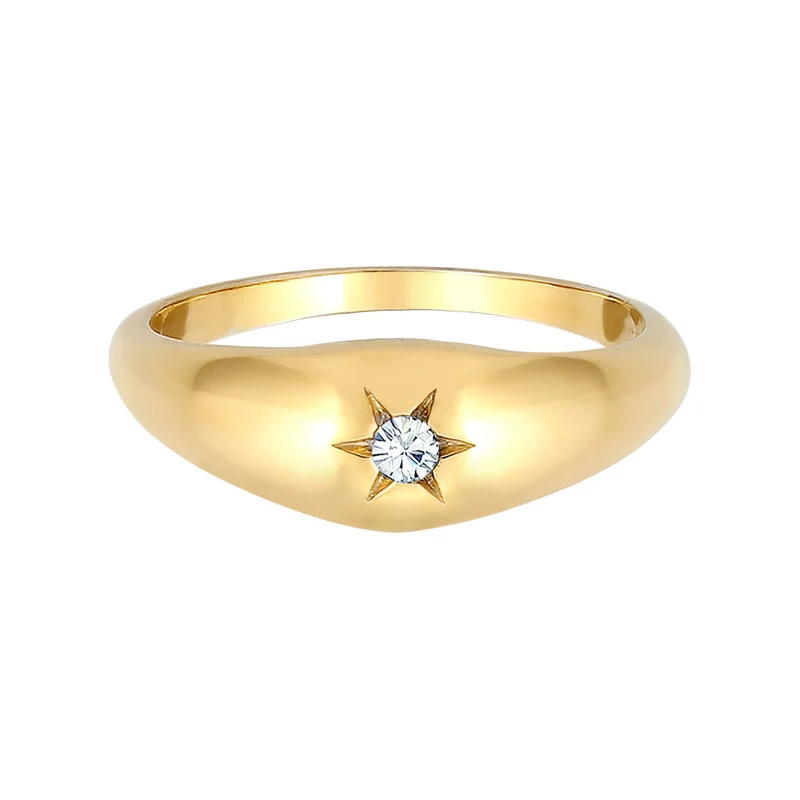 Siegelring Astro | Mit Kristallen von Swarovski® (Weiß)