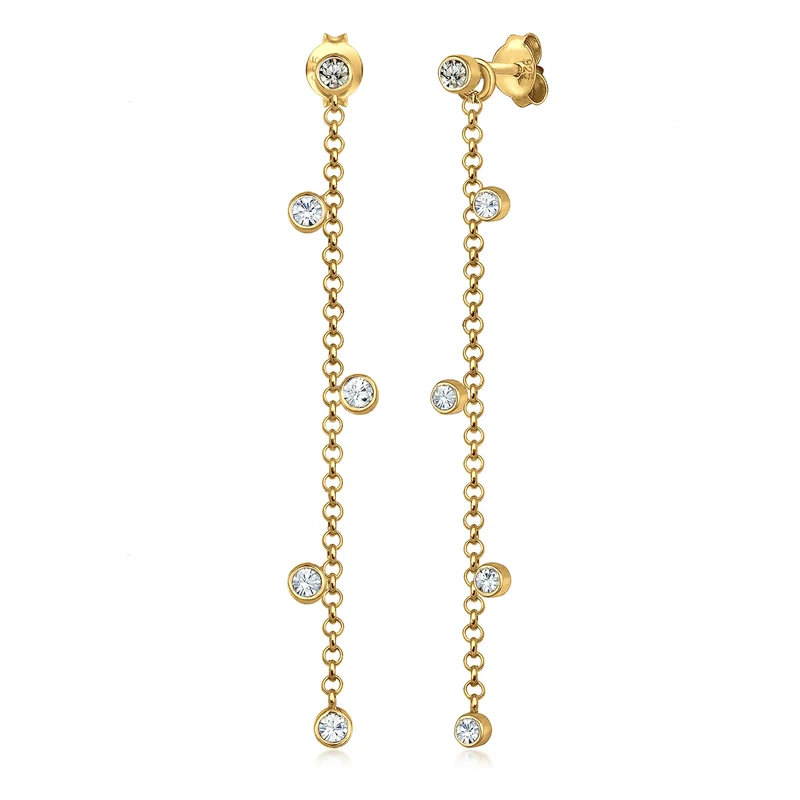 Ohrhänger Ear Chain | Mit Kristallen von Swarovski® (Weiß)