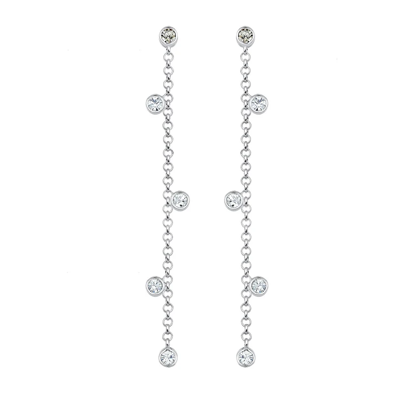 Ohrhänger Ear Chain | Mit Kristallen von Swarovski® (Weiß)